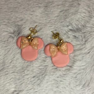 Handmade Minnie polymer clay earrings